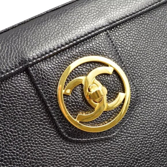 Chanel Black Caviar Skin 2way Vanity Handbag - Picture 6 of 16